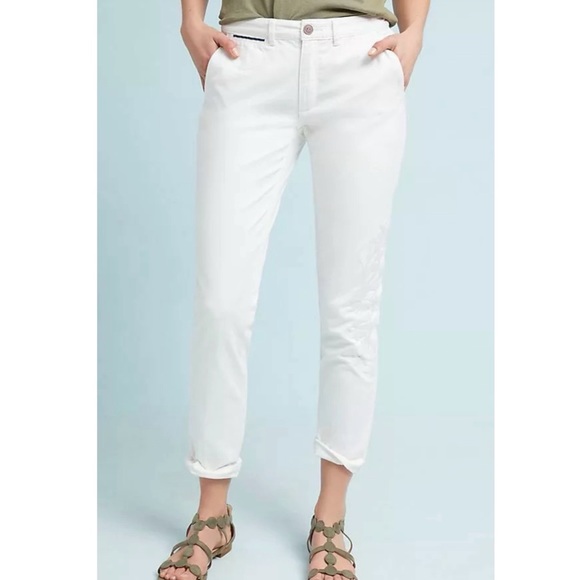 Anthropologie // Relaxed Embroidered Chino Pants🌛 - Picture 5 of 15